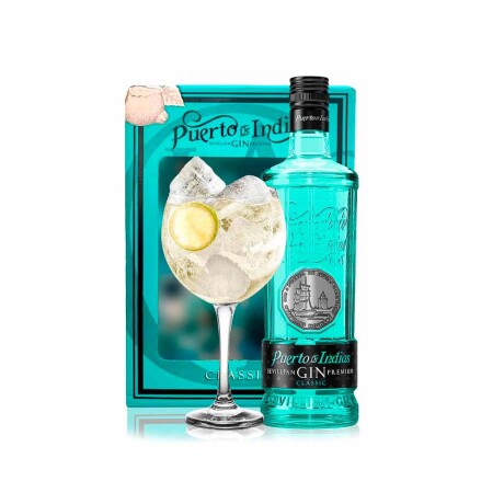Gin Puerto De Indias Classic 700 ml + Copa