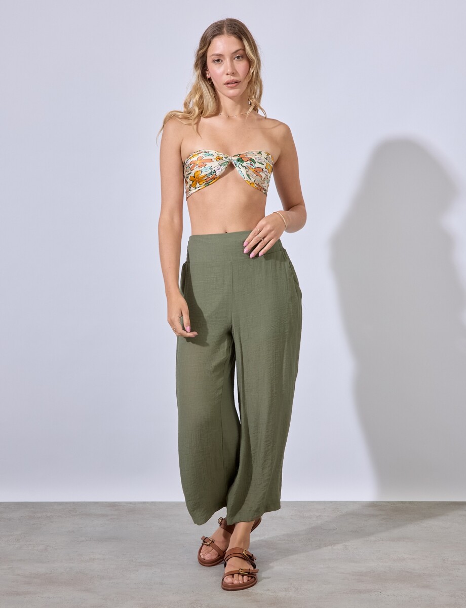 Pantalon Crop - Verde 