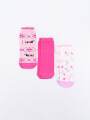 MEDIA INFANTIL PACK x 3 FUCSIA