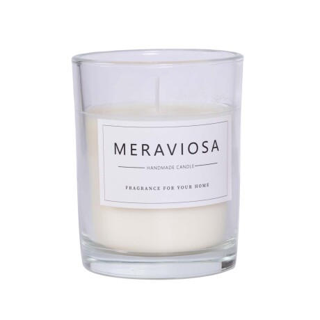 VELA AROMÁTICA VIDRIO-Y-PARAFINA BLANCO A028