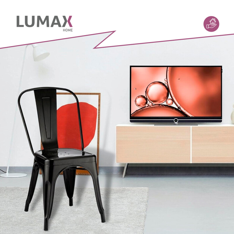 Pack 6 Sillas Tolix Lumax Varios Colores Living Comedor Negro