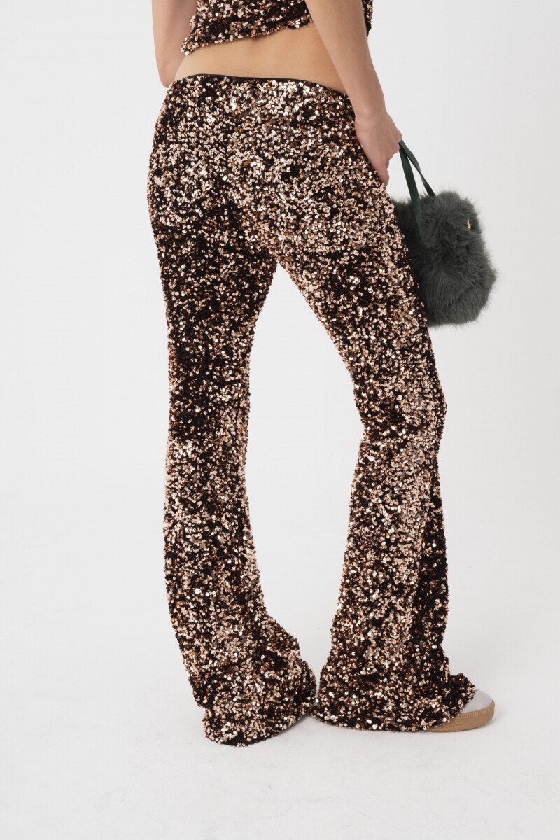 Pantalón flare Cobre