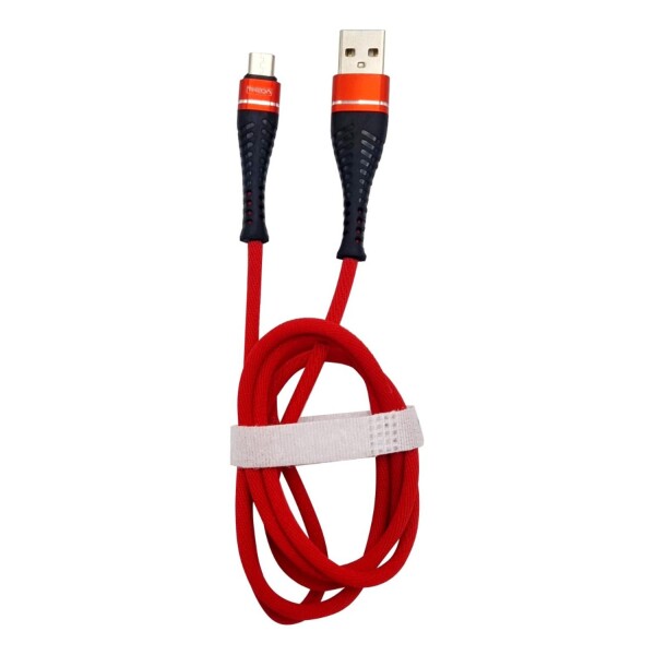 Cable Cargador Micro Usb Malla Super Reforzado Treqa 1 Metro Variante Color Rojo