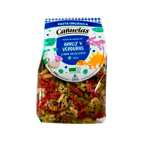 Pasta orgánica de harina de arroz y verduras sin gluten Cañuelas Pasta Org S/g Arroz/verd Cañue