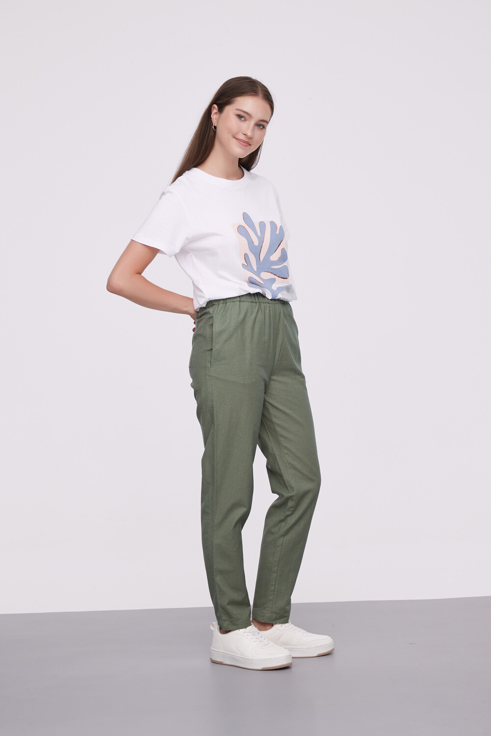 Pantalon Basilia Verde Seco