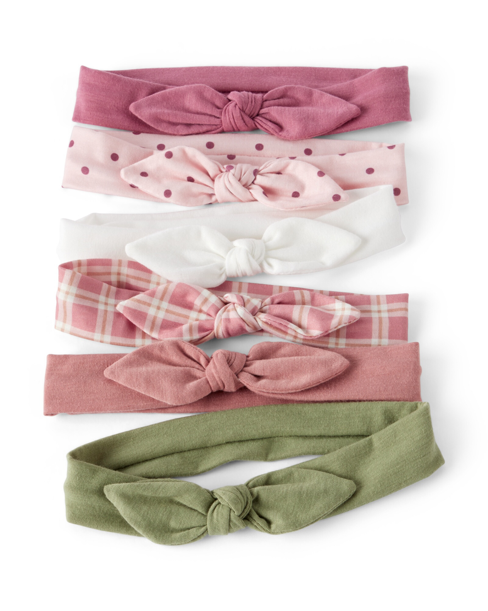 Pack seis vinchas elásticas con lazo Sin color