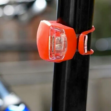 Set De 2 Luces De Silicona Para Bicicleta Luz Led Hts Rojo/blanco