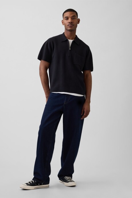 Buzo Tipo Polo Manga Corta Hombre Moonless Night