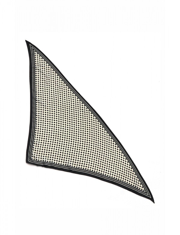 Pañuelo Triangulo Lunares NEGRO/BLANCO