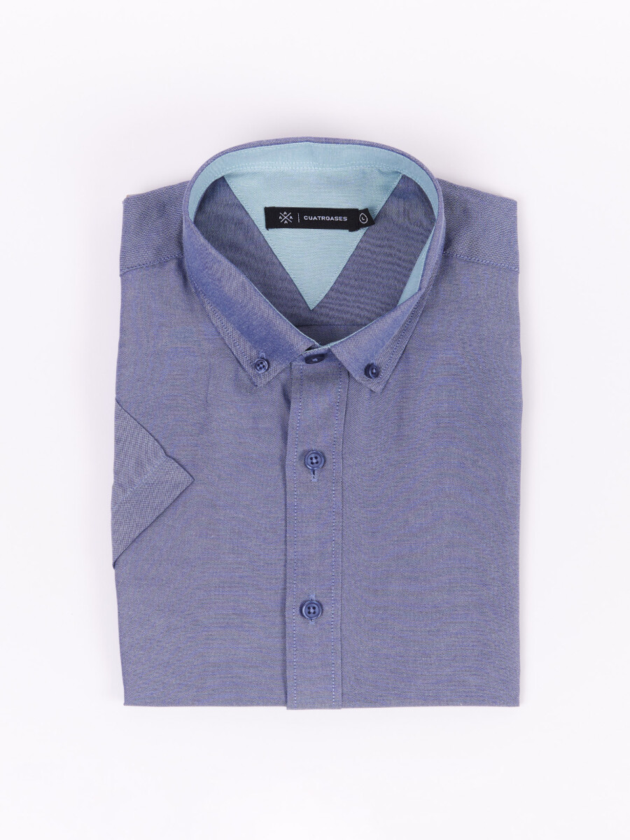 Camisa m/c oxford - indigo 