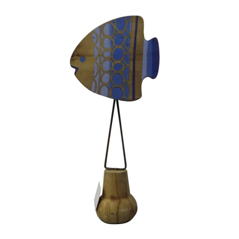 Pez Decorado Madera 32 x 14 cm U