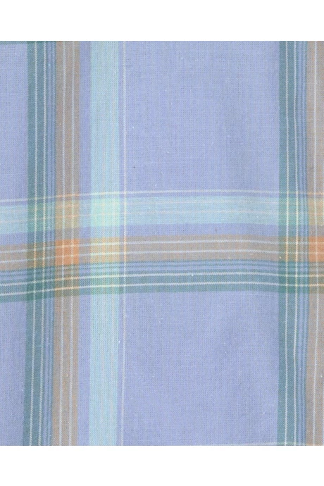 Camisa de algodón, manga corta, diseño a cuadros Camisa de algodón, manga corta, diseño a cuadros