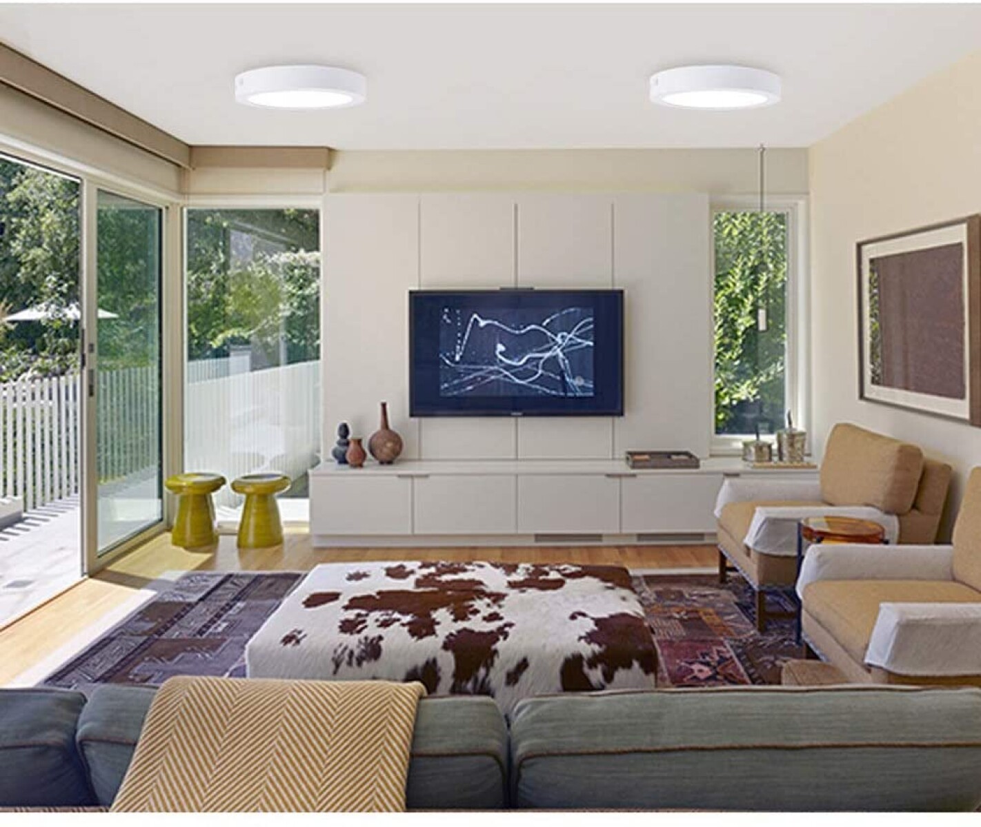 Panel LED 6W, de adosar, aplicar redondo BLANCO - Frío 6500K 