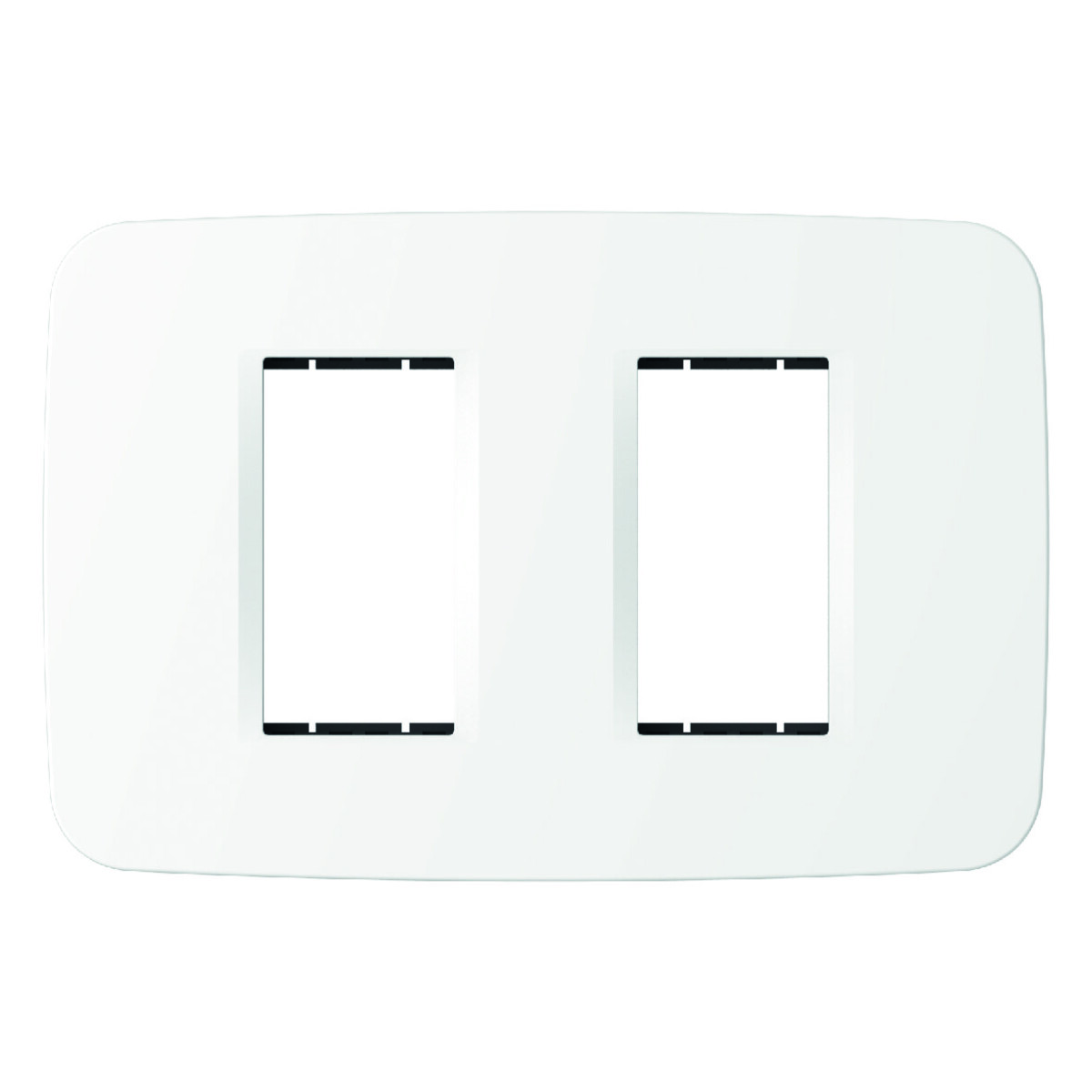 Placa y Marco Blanco para 2 Módulos 1-0-1 Línea Origen ABB 