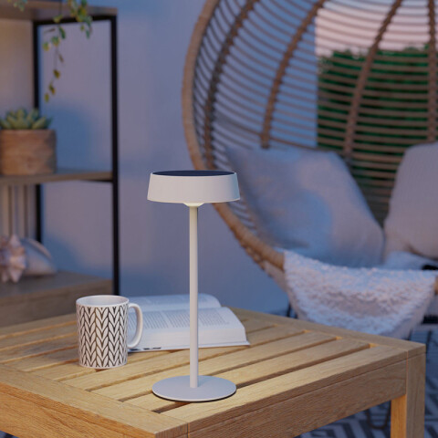 Lámpara de mesa blanco solar-USB 3W 3 tonalidades EG3684