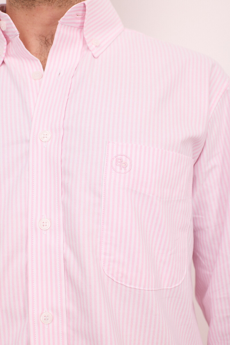 Camisa Rayada Brixton Oxford Pink Stripes