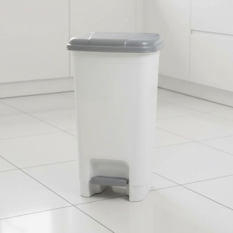 Tarro de residuos 15L con pedal BLANCO