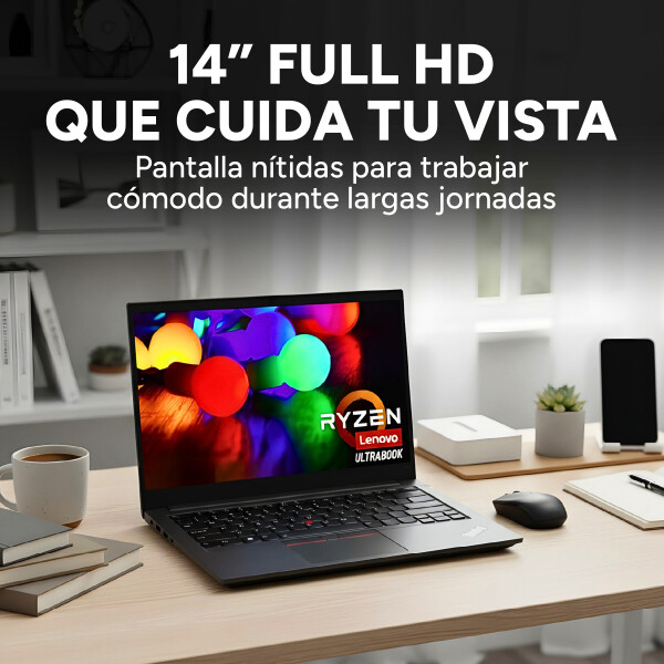 Notebook Thinkpad E14 Amd Ryzen 5 4650u 8gb 256gb 14" w11pro Color Negro