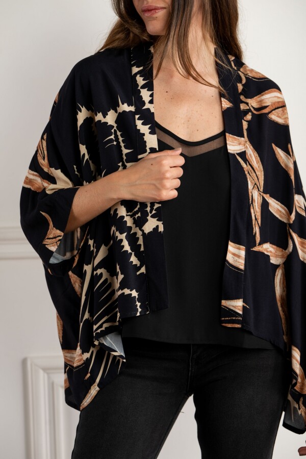 Kimono Print Negro