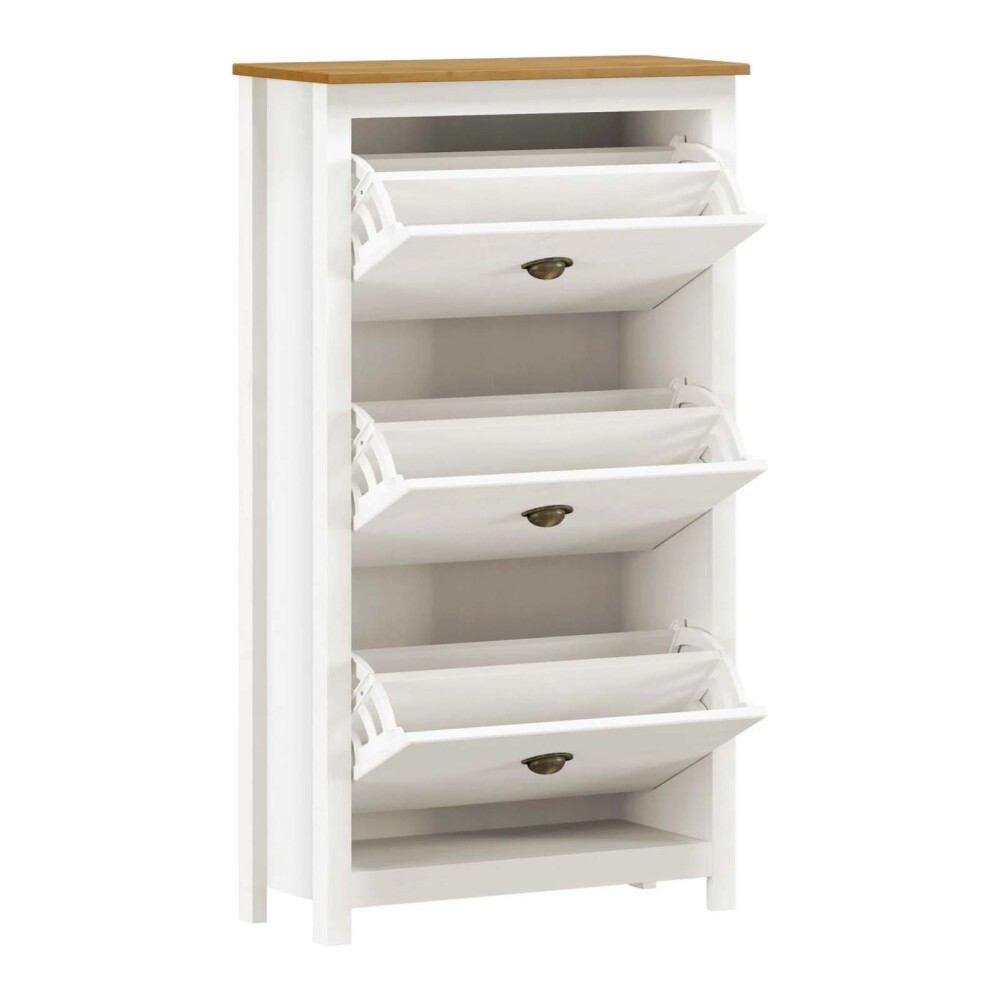 ZAPATERA 3 PUERTAS MADERA NATURAL-BEIGE TOPAZIO