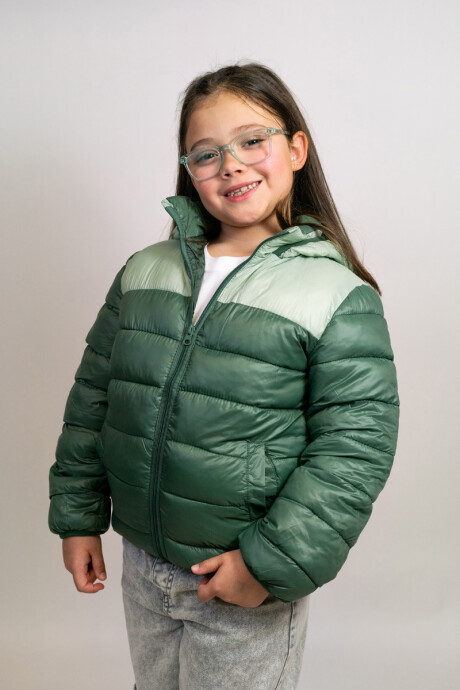 Campera Infantil con Capucha Verde