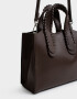 City Cartera City Trenzada - Marron Oscuro