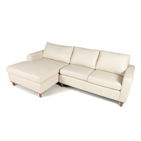 Rinconera Sevilha - Cuero Natural - Chaise Izquierdo 1000 (Off White)