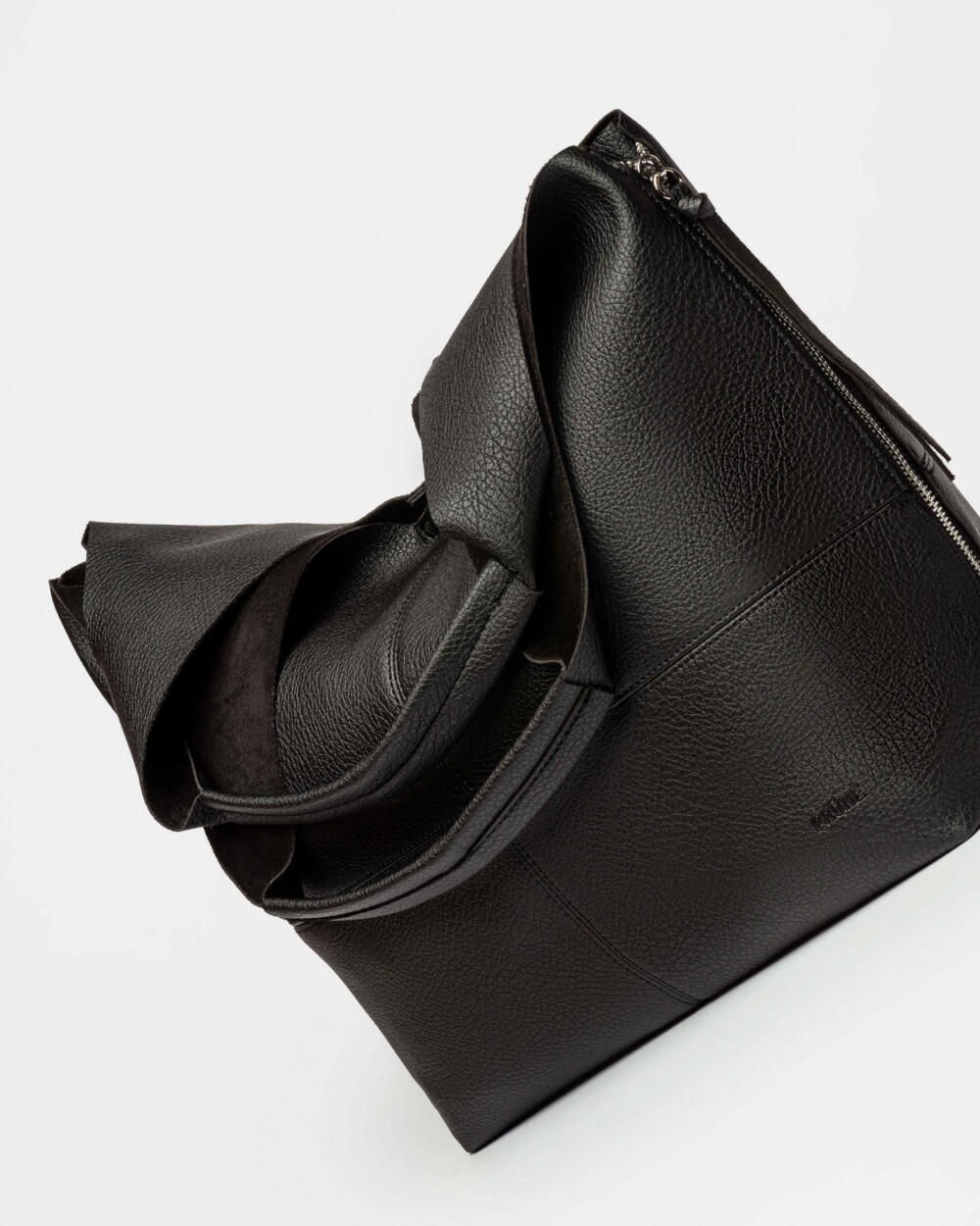 Shopper Amalfi en efecto cuero graneado Negro