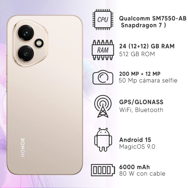 Honor 400 24gb (12+12) De Ram/ 512gb 5g DORADO