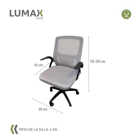 Silla Oficina Trent Ergonomica Giratoria para Escritorio Gris
