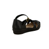 Country Sandalia C/talon Cuero Y Capellada Tiras Cuero Negro