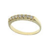 Anillo medio sin fin clásico en oro amarillo 18k con siete brillantes Anillo medio sin fin clásico en oro amarillo 18k con siete brillantes