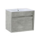Mueble Gris Mate En Mdf C/ Cajon Y Bacha 61X46X43.5Cm