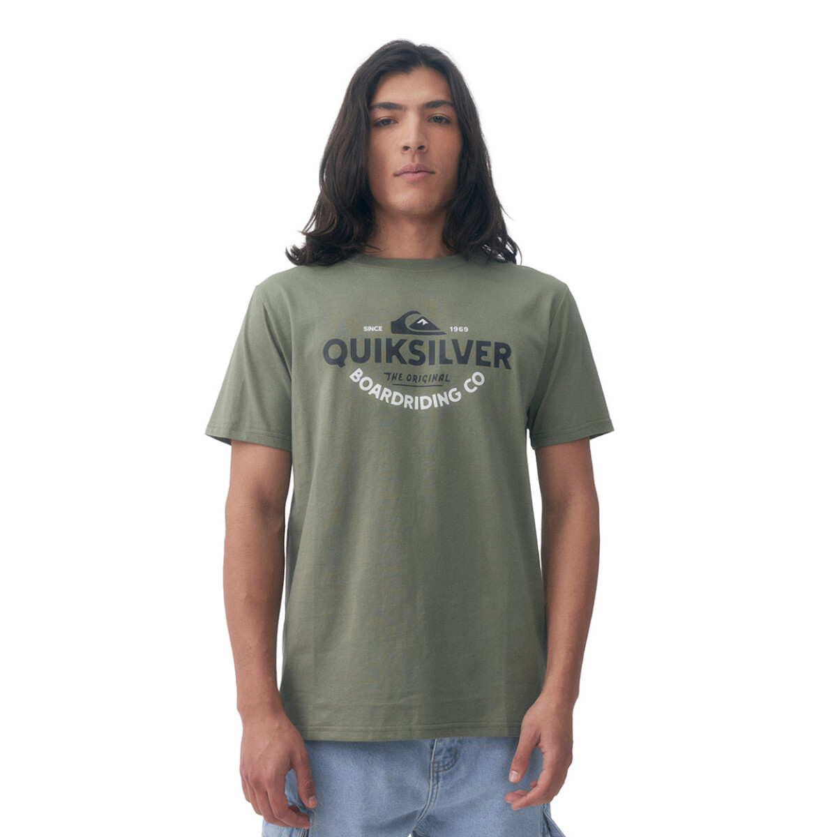 Quiksilver Remera TYPED OUT Hombre - Verde 