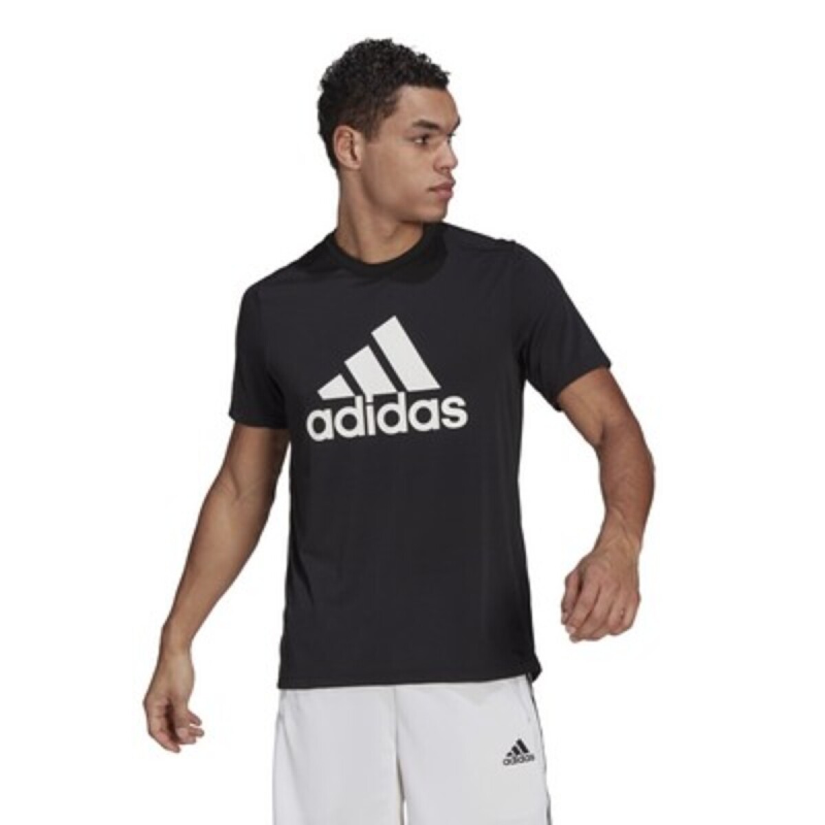 Remera ADIDAS M FR LG T GT3109 - Negro-blanco 