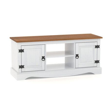 Rack 2 Puertas Línea Naturale 110 cm Blanco/Roble