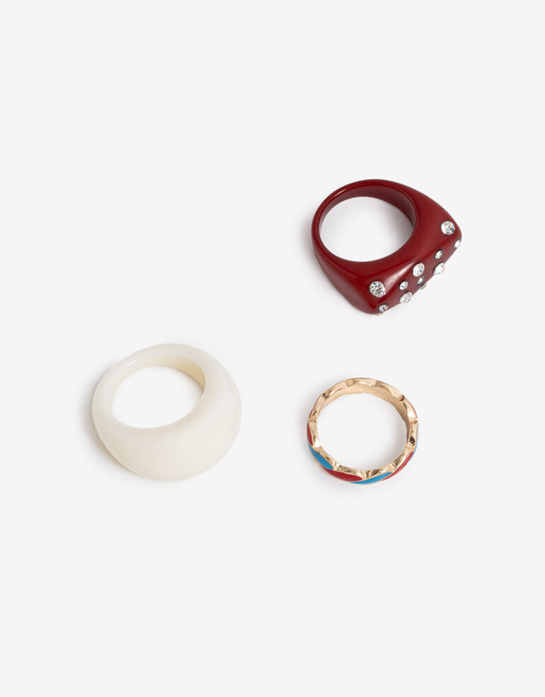 Sets Anillos Lucky charm Sets Anillos Lucky Charms - Combinacion Multicolor
