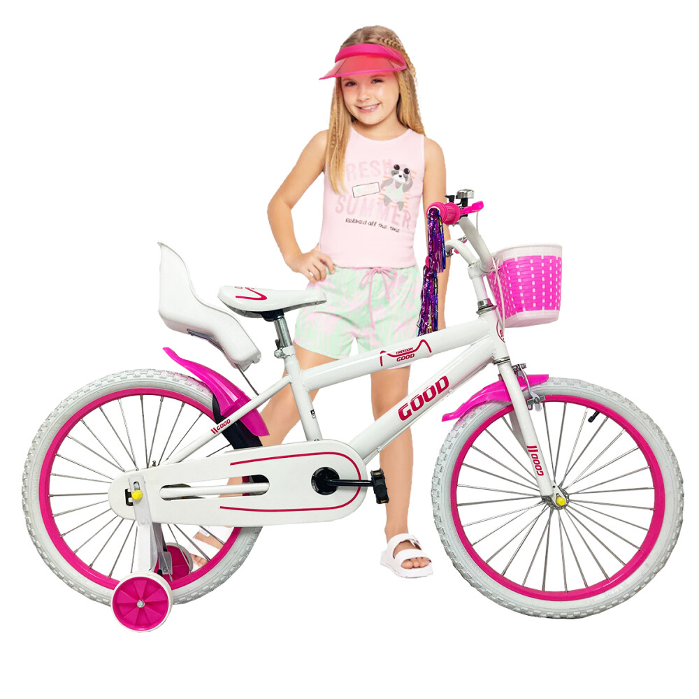 Bicicleta Infantil Rodado 16 Con Rueditas Auxiliares Rosa