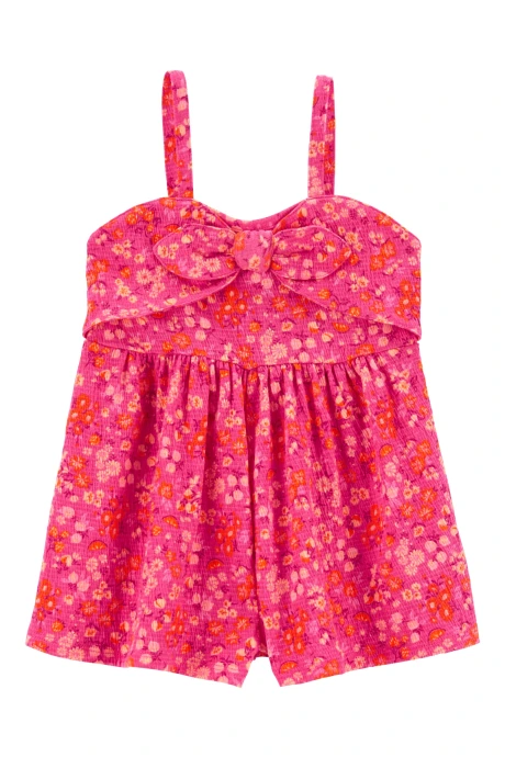 Monito corto de jersey arrugado diseño floral Monito corto de jersey arrugado diseño floral