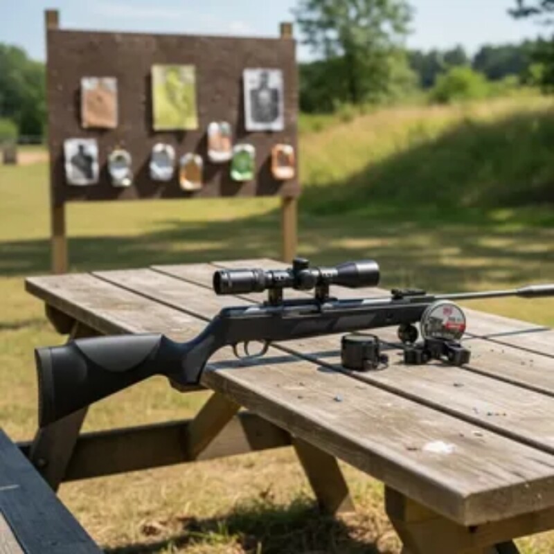 Chumbera Nitro Pistón 5.5mm + Mira 4x32 + Chumbos Negro