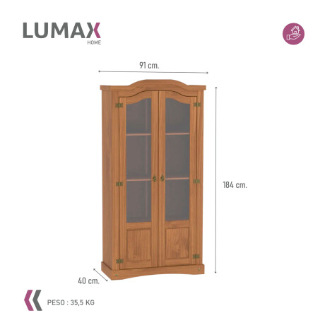 Cristalero Aparador Lumax bar modular 2 puertas Madera Maciza Cristalero Aparador Lumax bar modular 2 puertas Madera Maciza