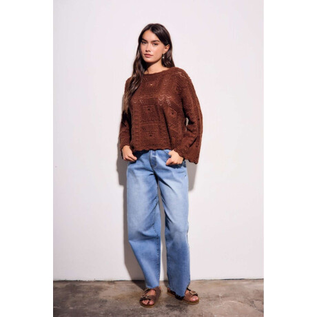 Sweater Textura Chocolate