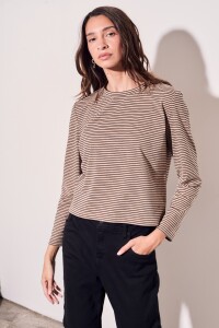 Remera Rayada Arena Melange