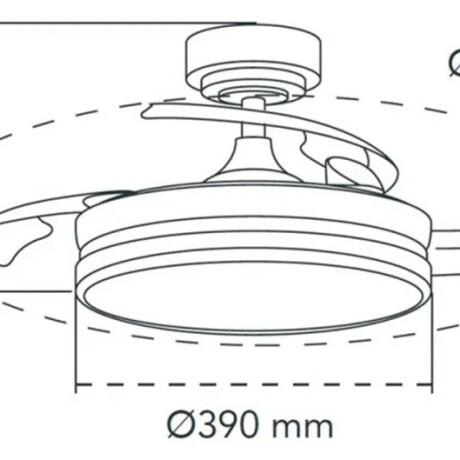 Ventilador De Techo Con Luz Retráctil Lámpara Led Control Ventilador De Techo Con Luz Retráctil Lámpara Led Control