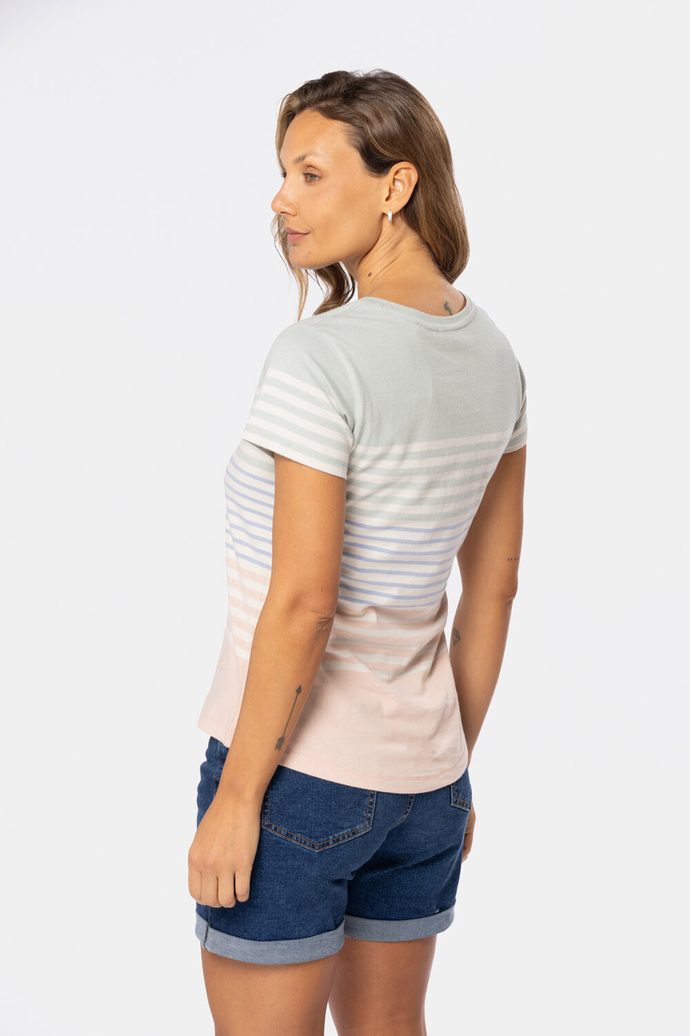 REMERA RAYADA Verde