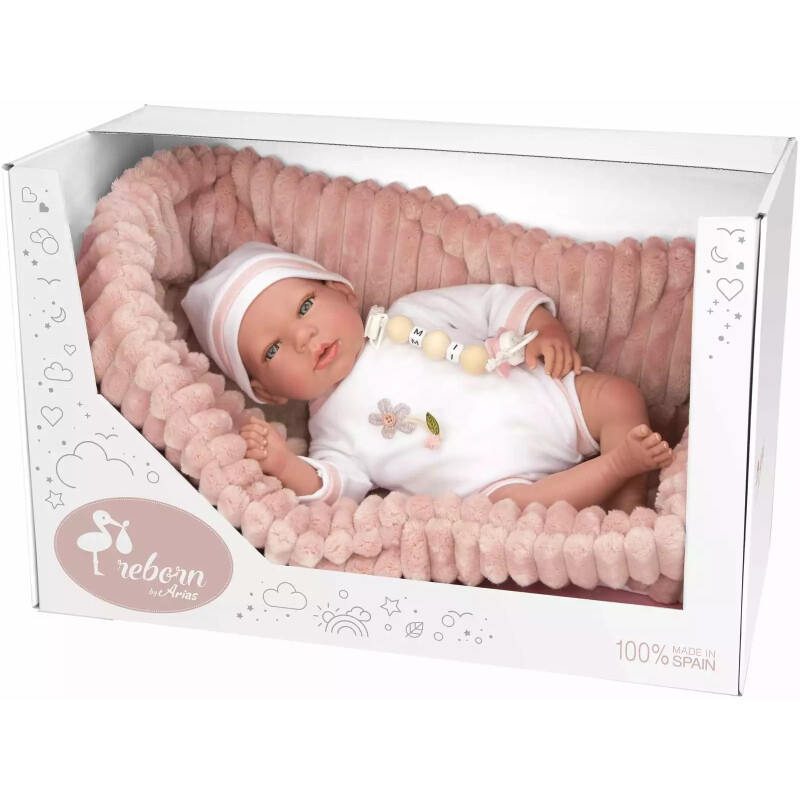 Muñeca Bebé Reborn Lola 40 cm. con Capazo Arias 98110 Muñeca Bebé Reborn Lola 40 cm. con Capazo Arias 98110