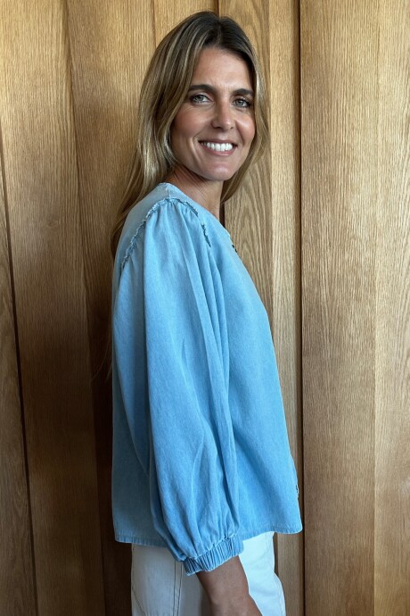 Camisa Melón Denim Celeste