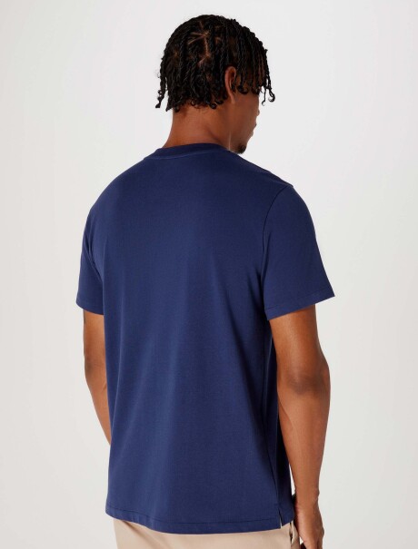 CAMISETA CON BOTONES AZUL