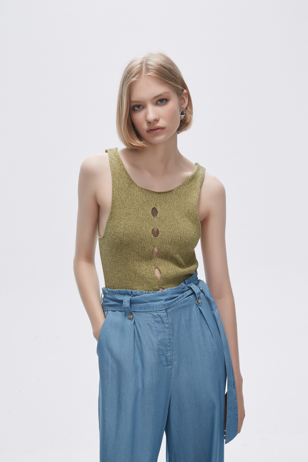 Musculosa Frutila Verde Melange