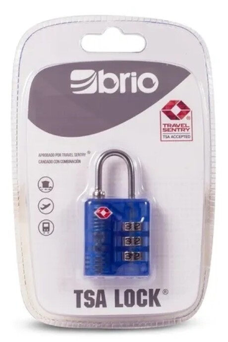 Candado Para Valija Con Combinacion brio para viaje Azul
